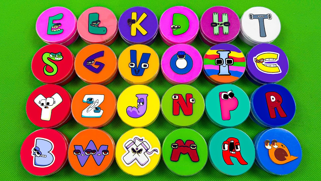 Alphabet Lore Slime Galaxy: Fun A Z with Circle Clay Colors Mixing! Satisfying Slime Videos, ASMR 💖