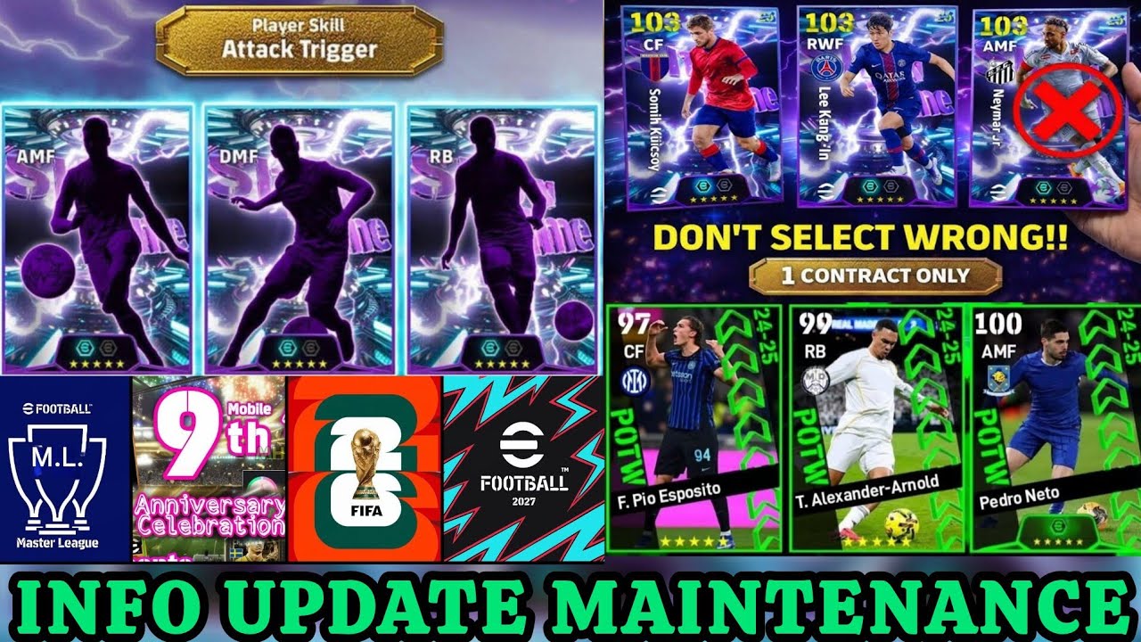 LOGIN ADA SHOWTIME GRATIS‼️SKILL BARU ATTACK TRIGGER⁉️ UPDATE MAINTENANCE eFootball 2026