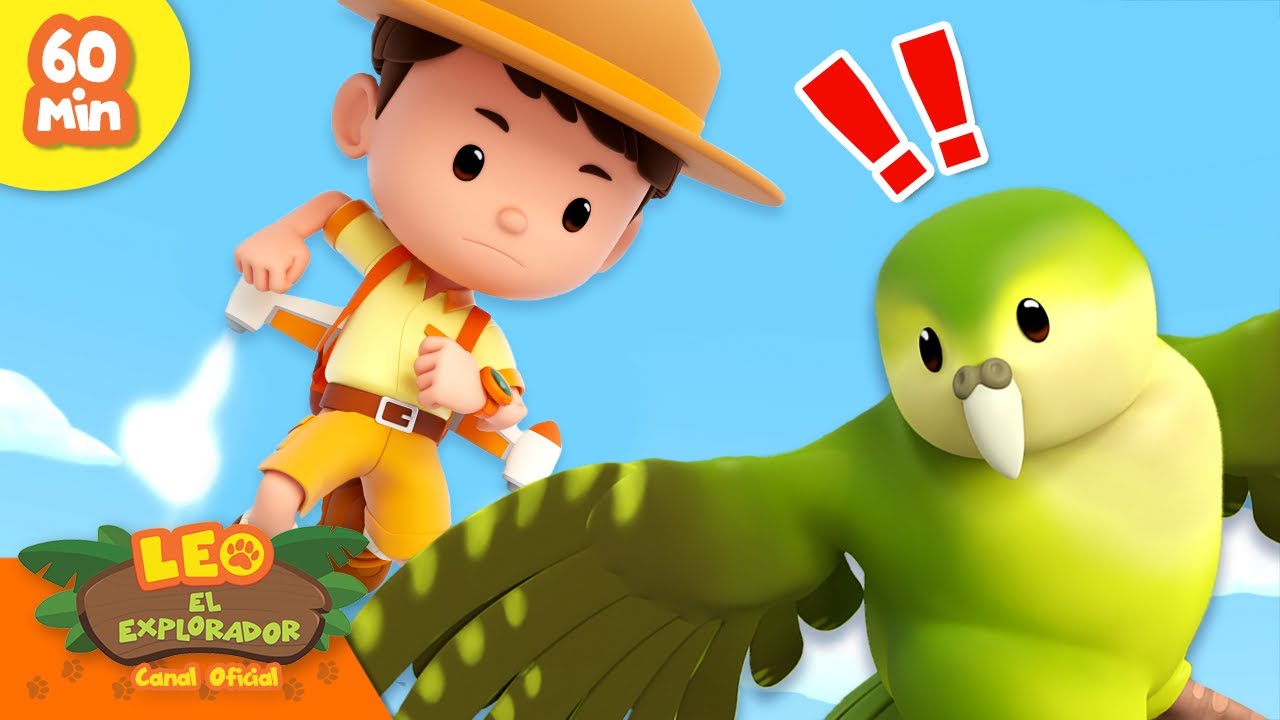🐦 ¡AVES DEL MUNDO! 🕊️ ¡Atrapa ese loro! 🦜| Compilación | Leo, El Explorador | Animación Niños