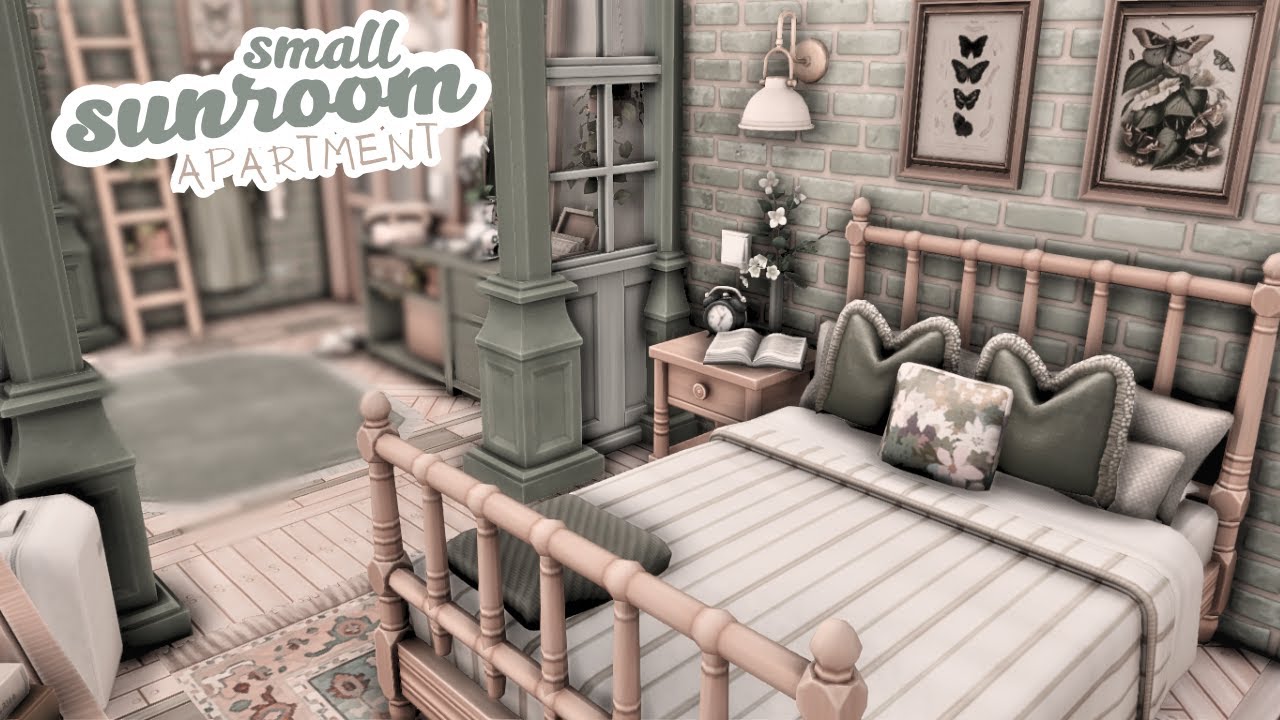 small SUNROOM apartment ☀ | The Sims 4 | speed build