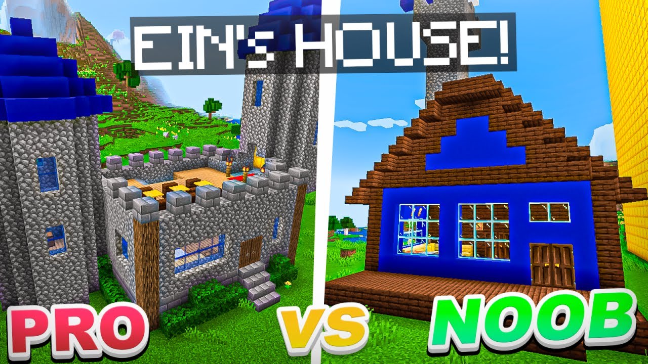 Aphmau Voice Actor Builds Ein's House from MEMORY! Noob vs Pro Build Battle
