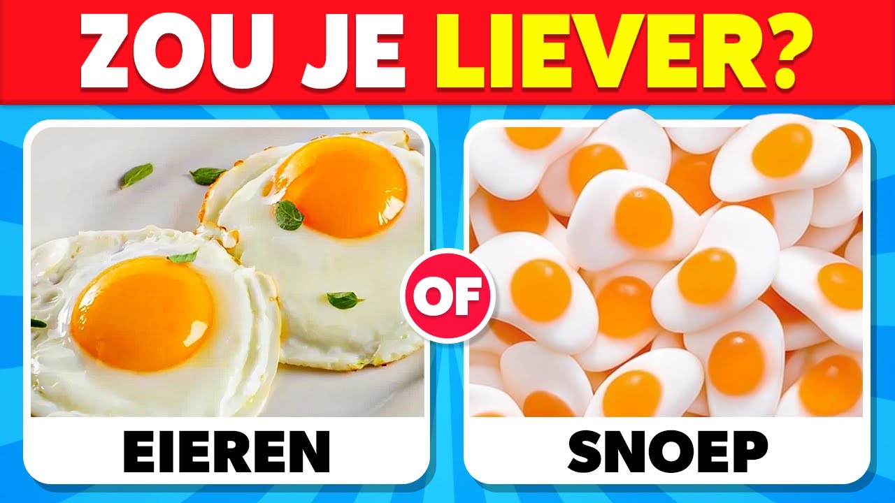 Zou Je Liever...? ECHT VOEDSEL vs SNOEP 🍕🍬🍫