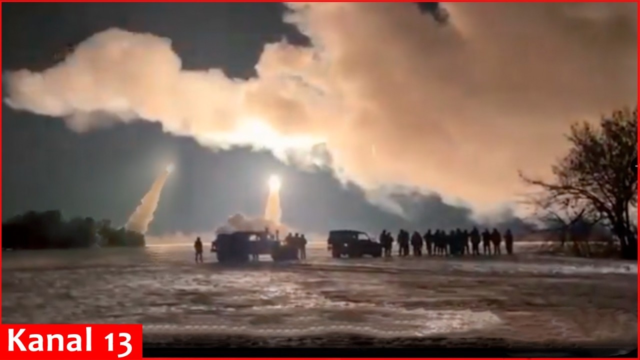 Moments Ukraine fires six FP-5 “Flamingo” missiles at Russian ammunition depot 400km from border