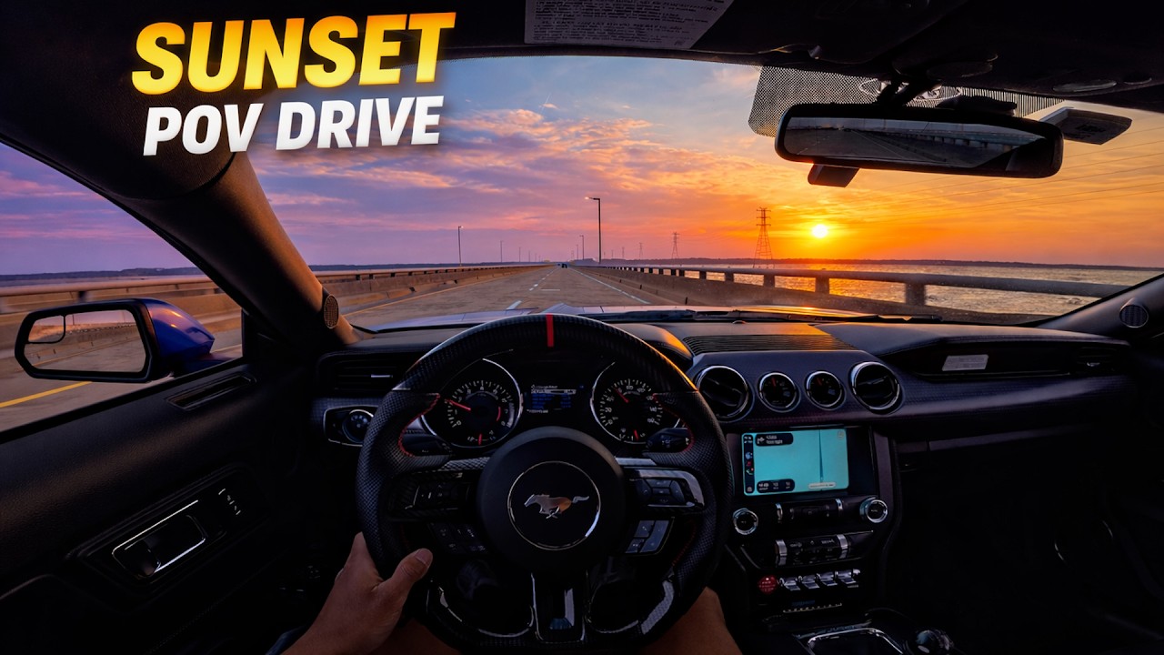 Relaxing Sunset Drive in My 2017 Mustang GT 🌅 | No Talking POV