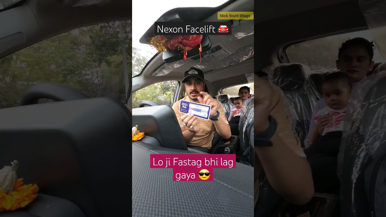 How to stick Fastag on Car windshield 🚘 Fastag kaha lagaye #fastag #tatanexonfacelift #nexonfacelift