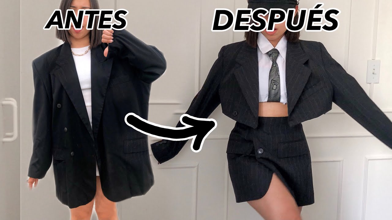 DIY de Blazer de Hombre a Conjunto de 2 piezas FÁCIL | Thrift Flip