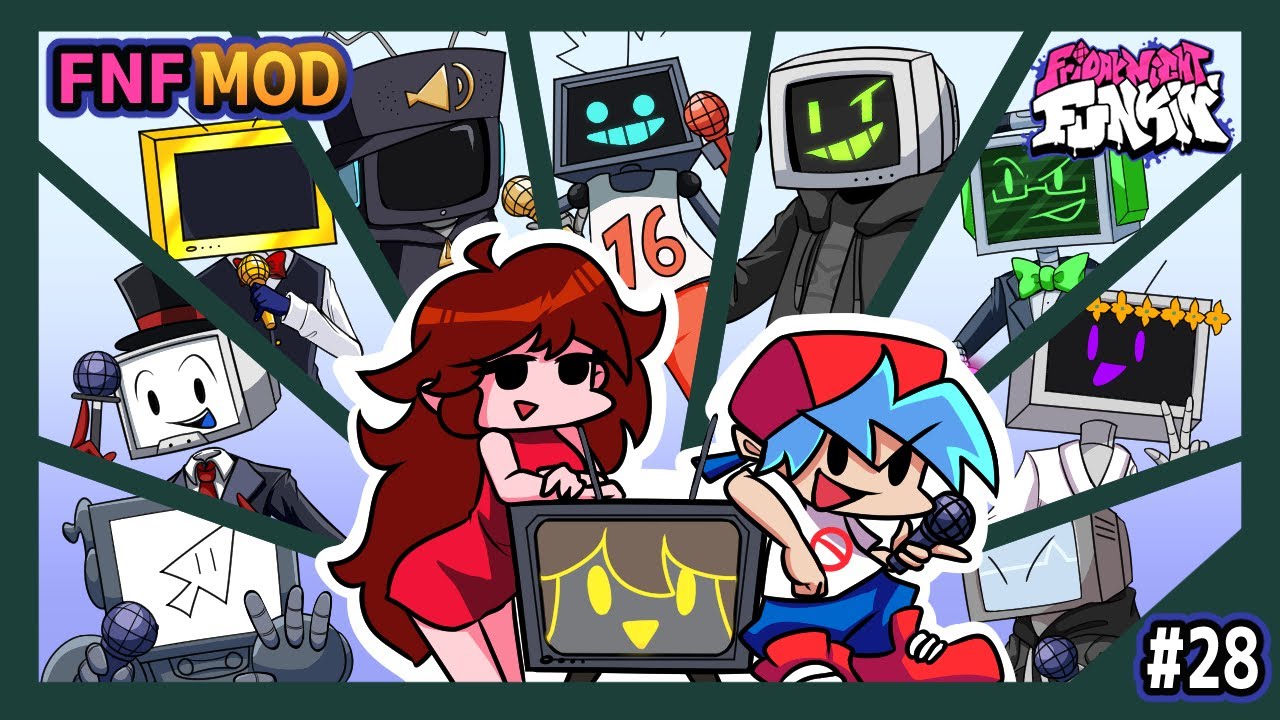 【FNF】『TV heads MOD特集』テレビ頭のキャラクターがメインのMODを遊びつくします「Friday Night Funkin'」#28【新人Vtuber】