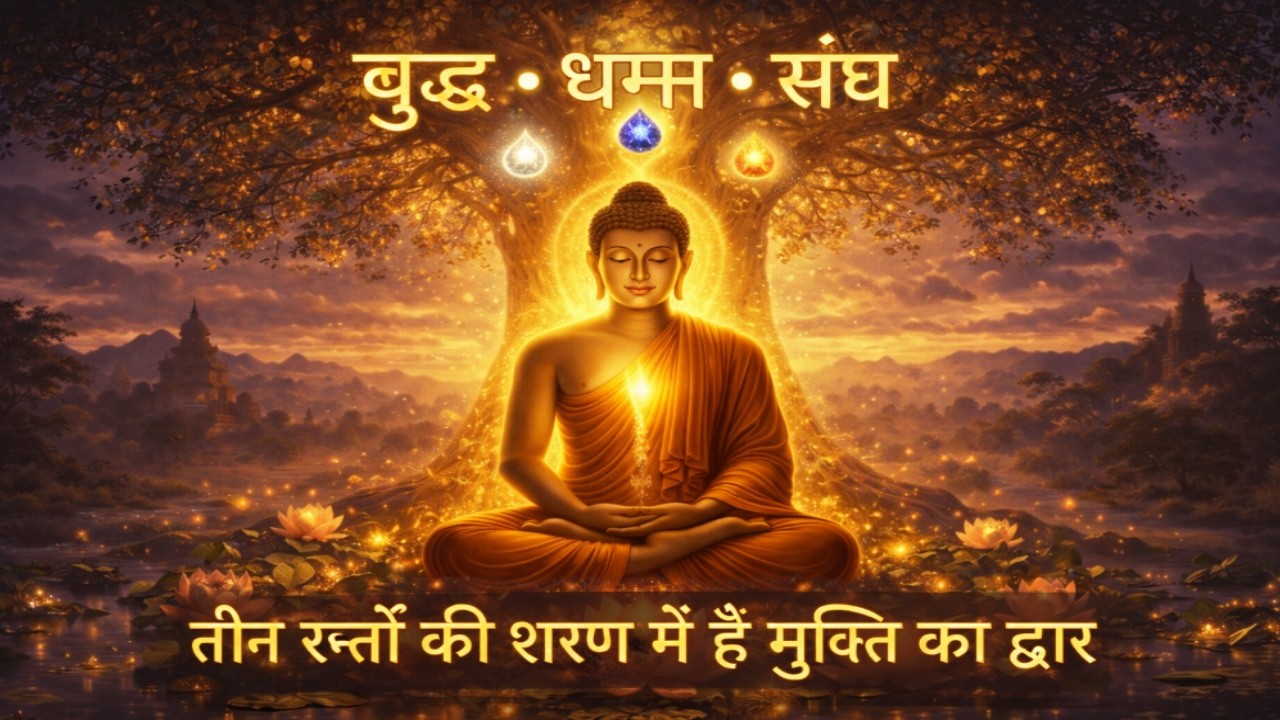 बुद्ध धम्म संघ | तीन रत्न और दुख से मुक्ति का मार्ग ! #buddha #dharma #sangha