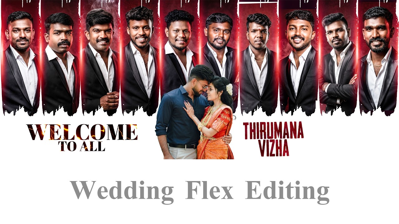 Latest Tamil Wedding Flex Design Editing in Photoshop | PSD Tutorial