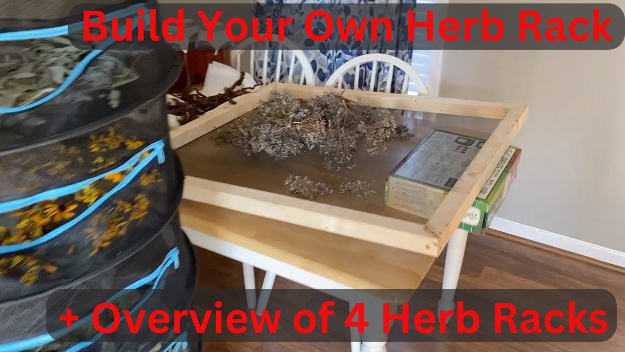 Homemade Herb Drying Rack from Spare Parts Laying Around