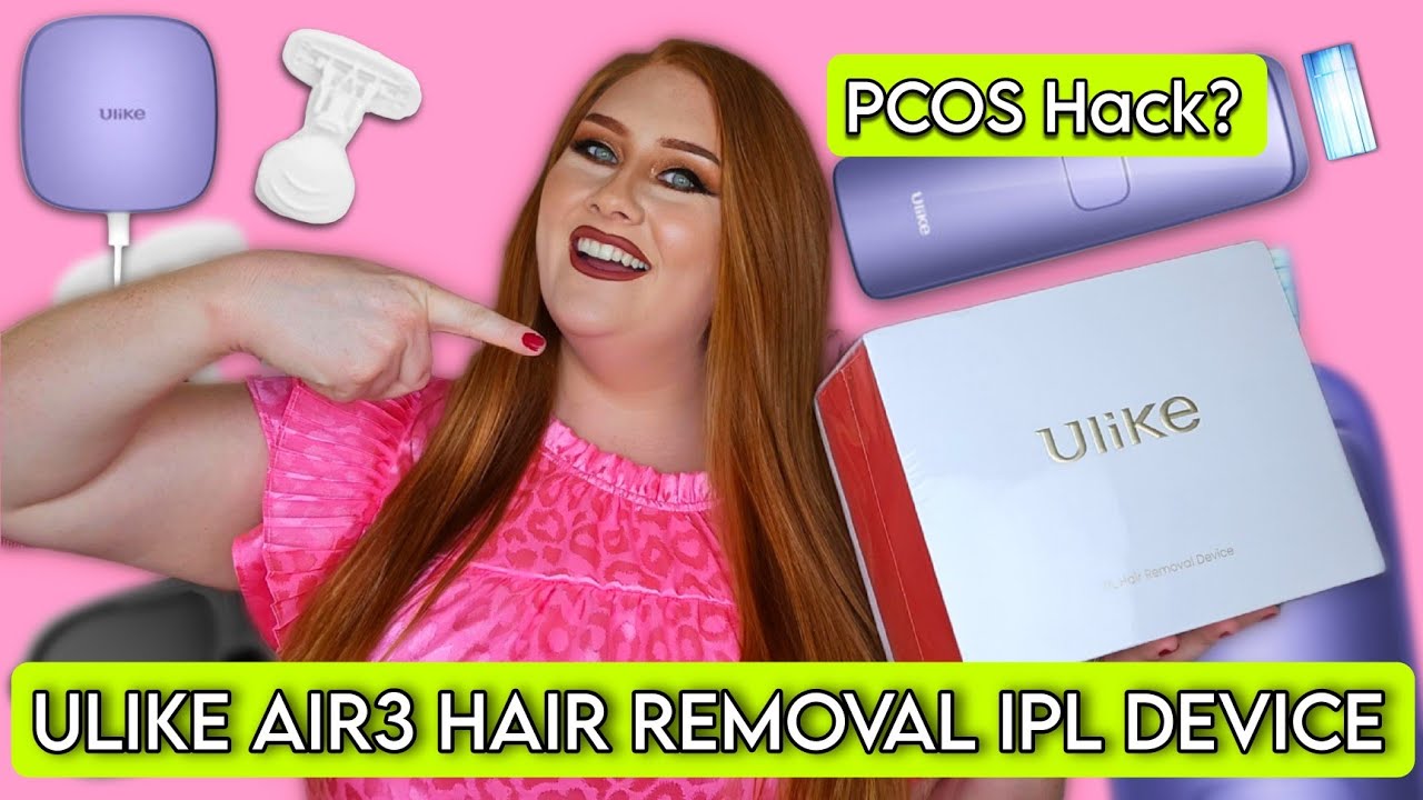 ULIKE AIR3 HAIR REMOVAL IPL DEVICE! PCOS HACK? 💜✨️ #ulikeair3 #hairremovalathome #pcoshair