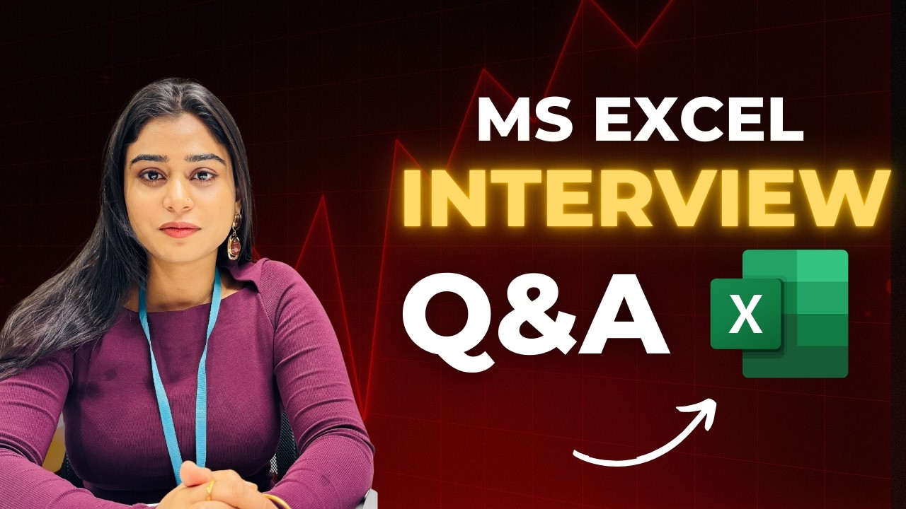 Excel Interview Questions & Answers | Asked at a Top Product-Based Company