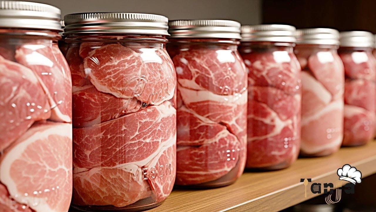 canning meat in jar