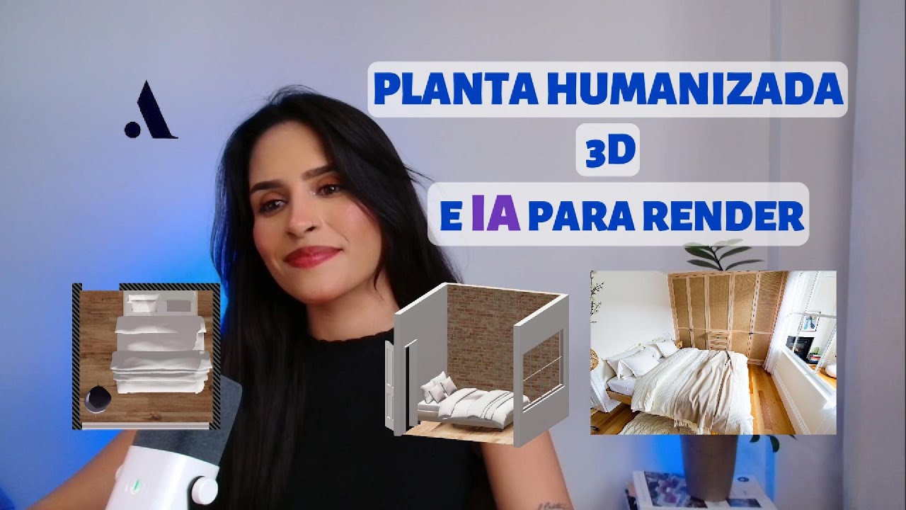 Planta baixa humanizada, modelo 3D e gerar um render com IA, tudo direto no navegador!