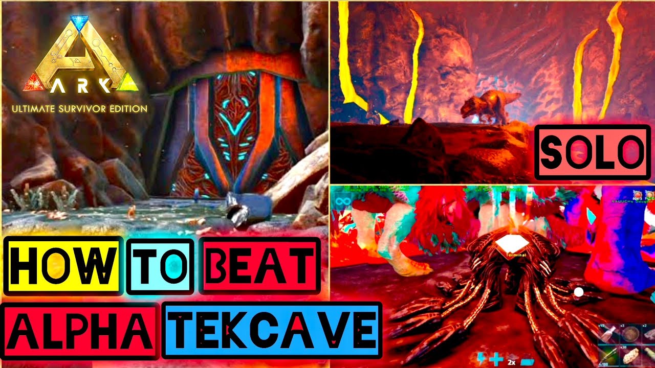 How to Beat The ALPHA Tek Cave Solo Ark Mobile | Ark : Ultimate Mobile Edition