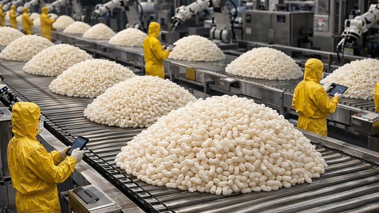 This is How Puffed Rice is Produced in The USA Factory: How Oldest Puffed Rice Factory Makes