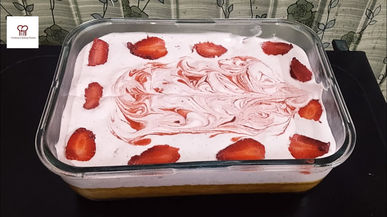 Strawberry Delight Recipe By Cooking And Baking Passion || Ramadan Special Dessert Recipe 