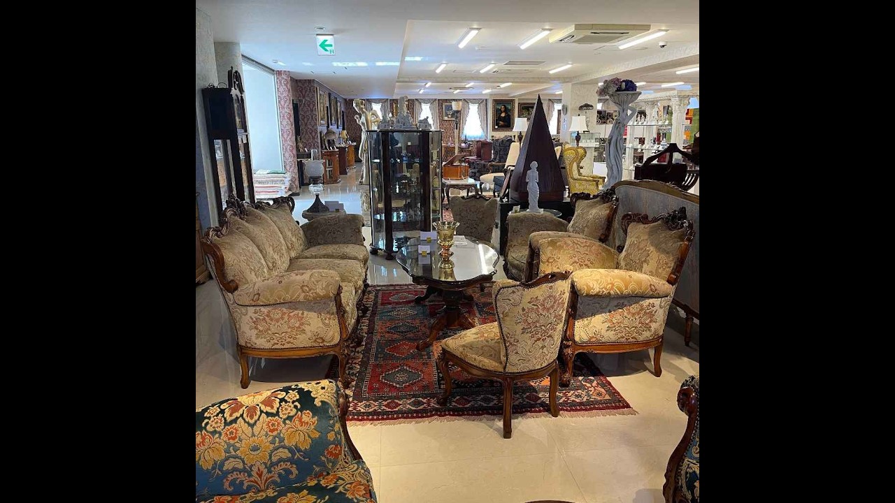 リユース 20世紀後期(推定) ロココ様式 ビーチ材 イタリア ハンドカービング ソファセット [ Antique and Reuse Fynd]  FYND-B-00048 【Fynd 商品動画】