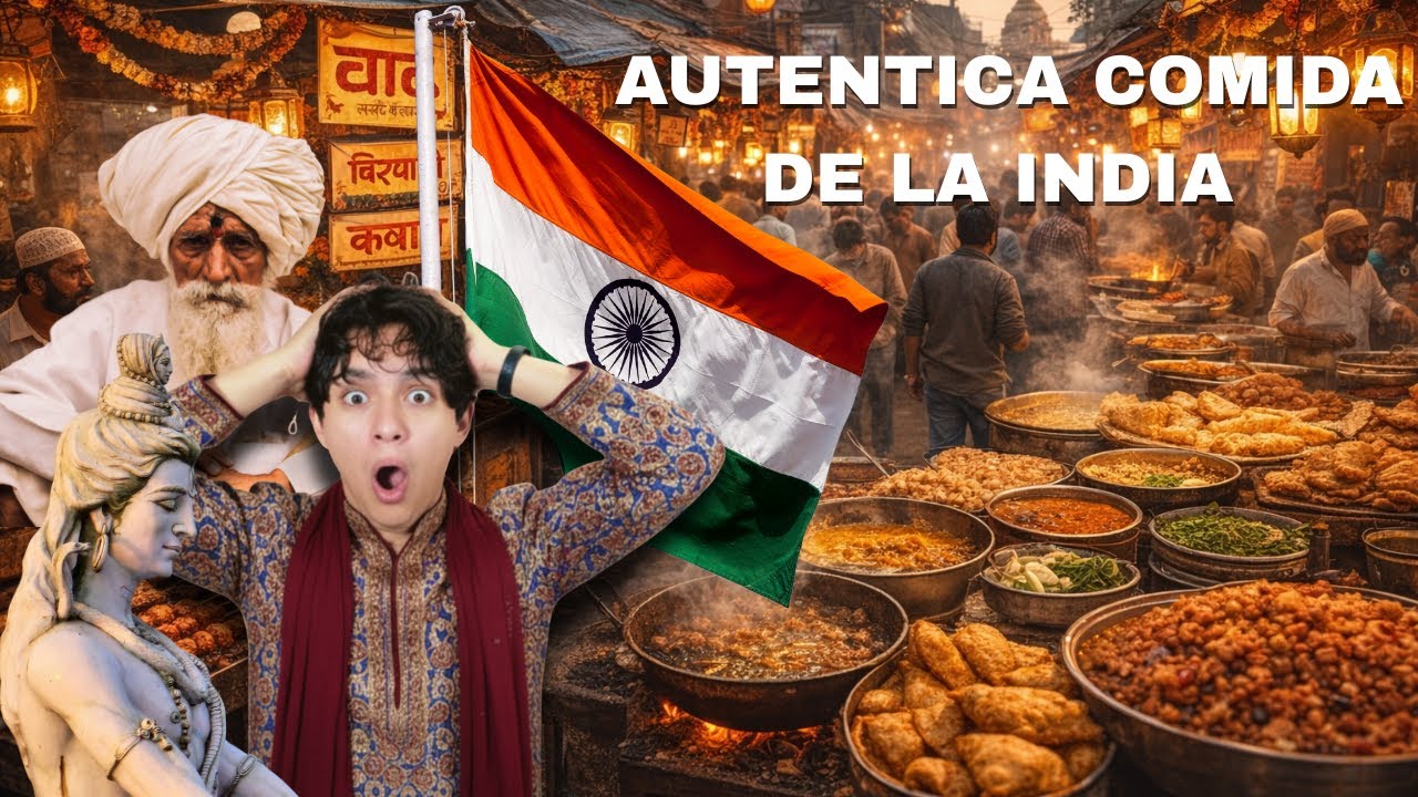 🤢 PROBÉ la Comida de la India 🇮🇳 ... ¿DE VERDAD La Sirven con los PIES? 🦶❌