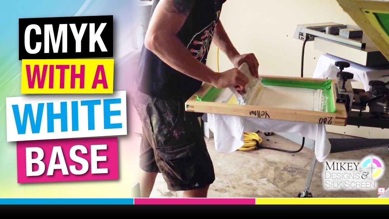 How to Screen Print CMYK Four 4 Color Process with a White Base Part 2
