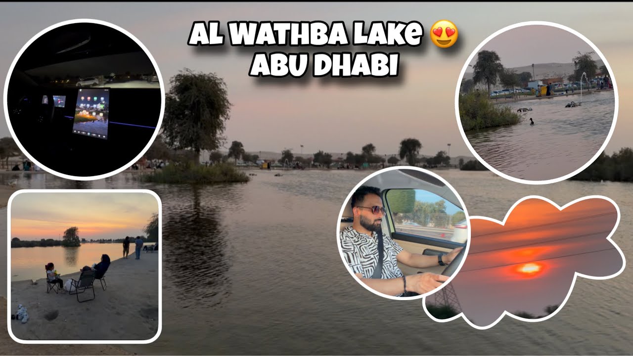 Al WATHBA LAKE ABU DHABI | Beautiful SUNSET near the Lake 😍 SIMRA VLOGS ❤️