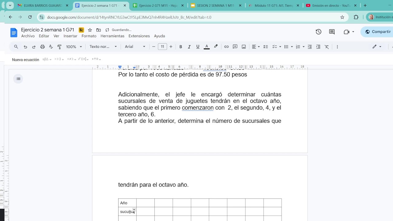 Sesión 2 semana 1 módulo 11 G71