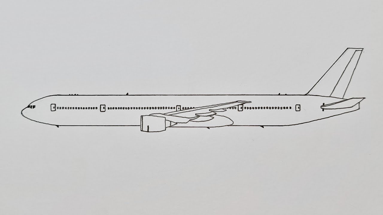 How to Draw a Boeing 777-300