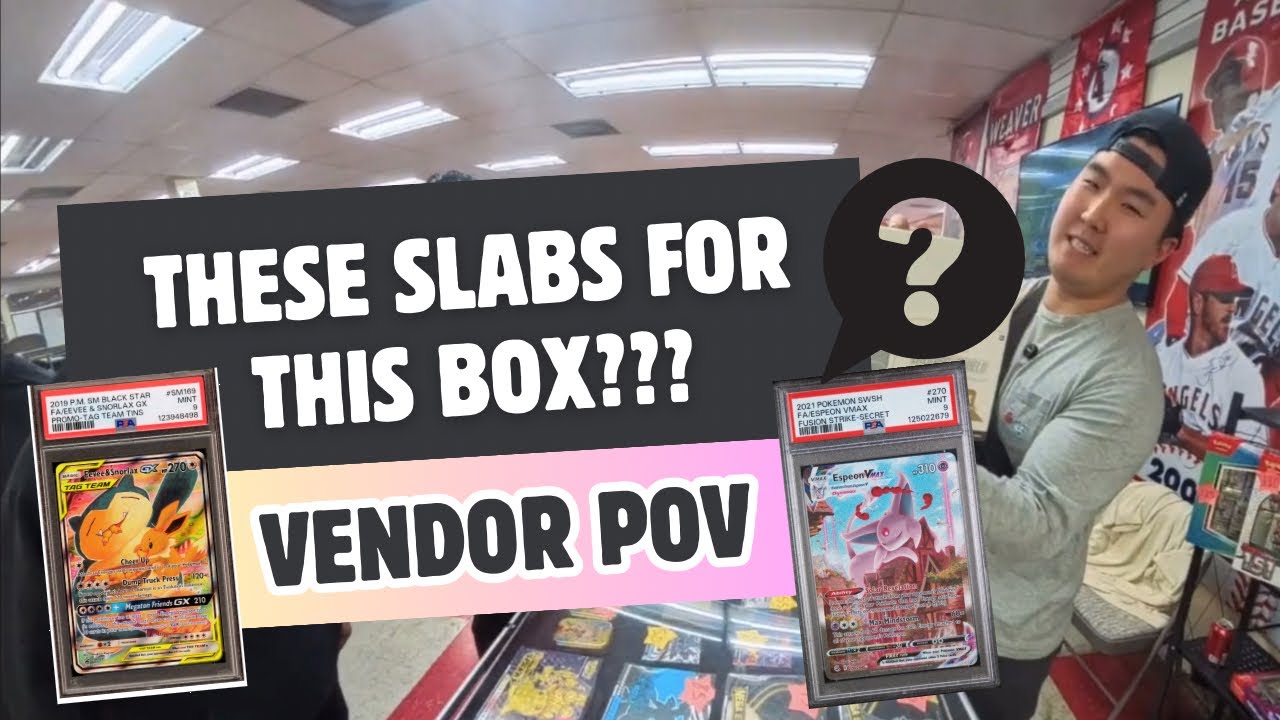 He Traded POKÉMON SLABS For THIS BOX! - Diamond 9 Card Show - Pokémon Vendor POV