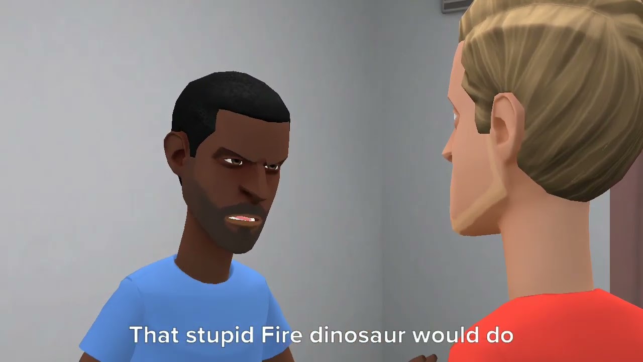 Fire Dinosaur destroys the SML character puppets with fire/grounded