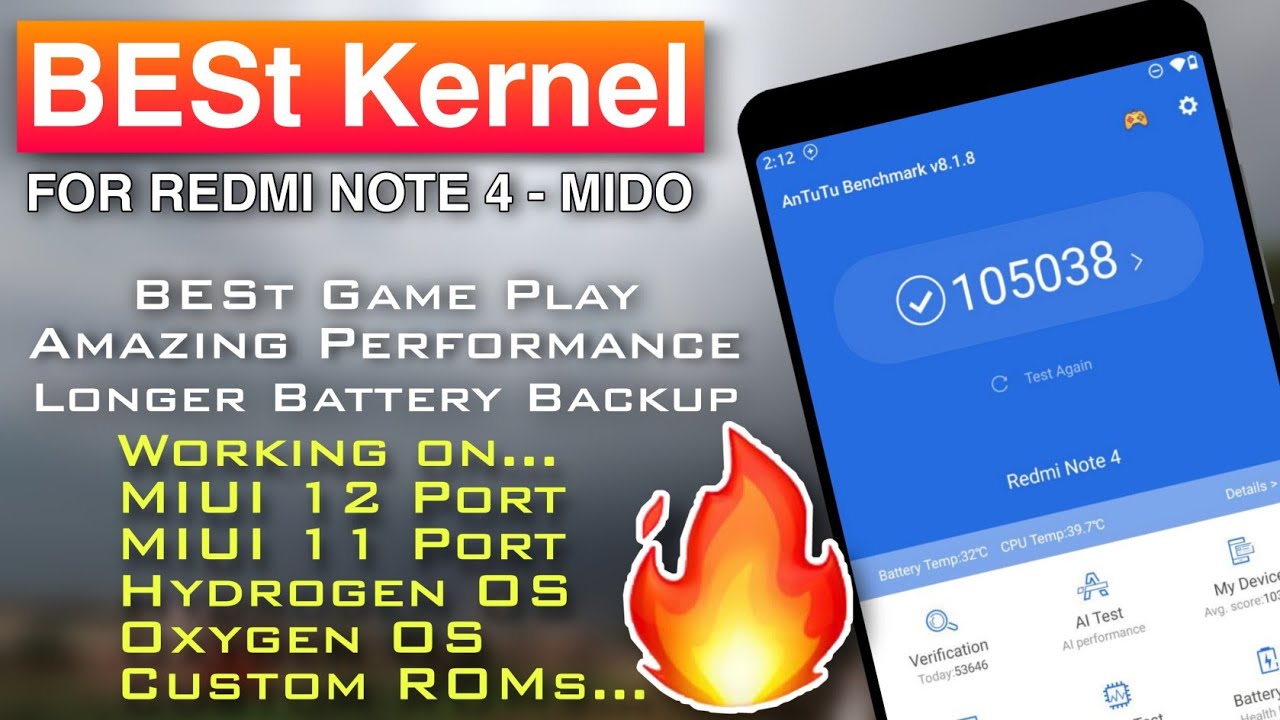 BESt Kernel for Redmi Note 4 (Mido) | How to flash Kernel on Redmi Note 4 | PUBG & Battery BackUP