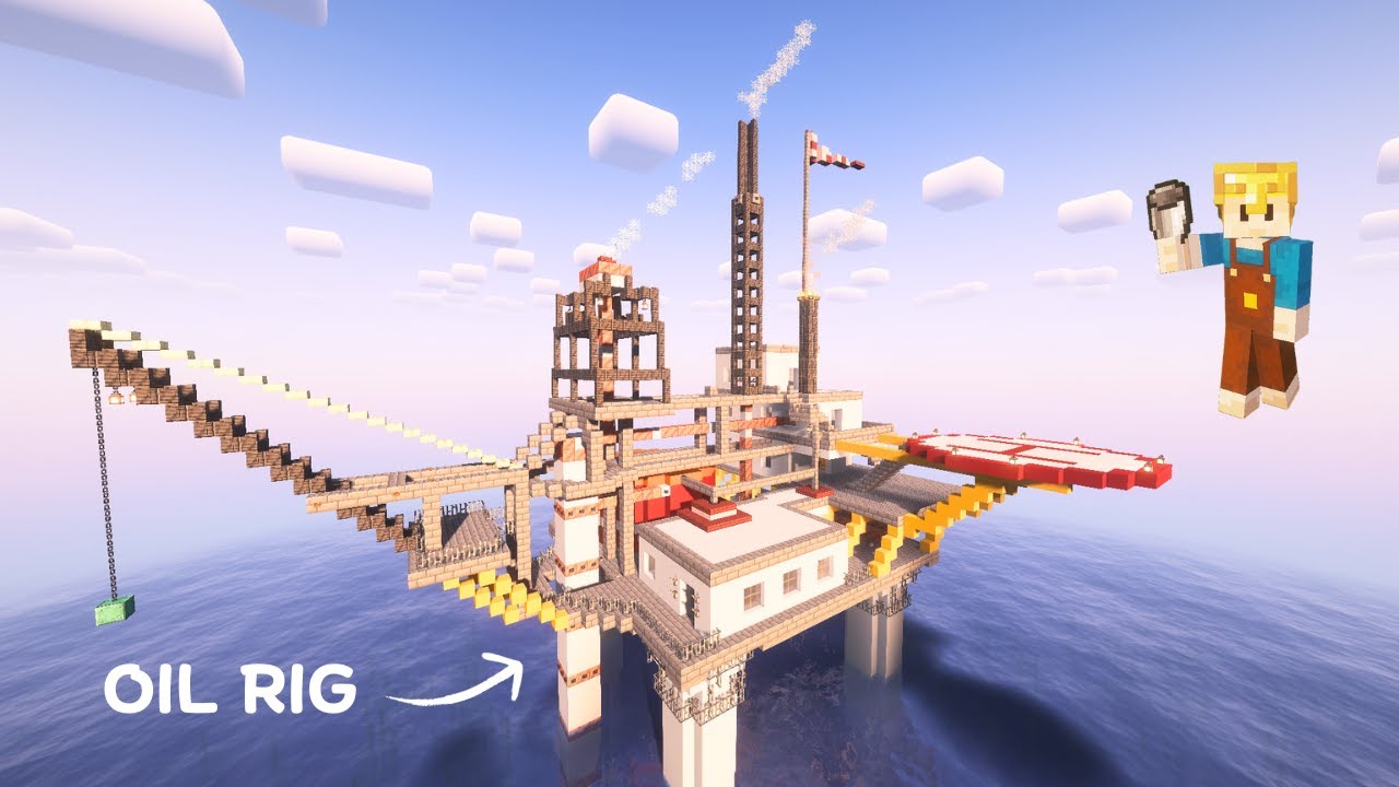 How To Build an Oil Rig in Minecraft [Oil Platform]