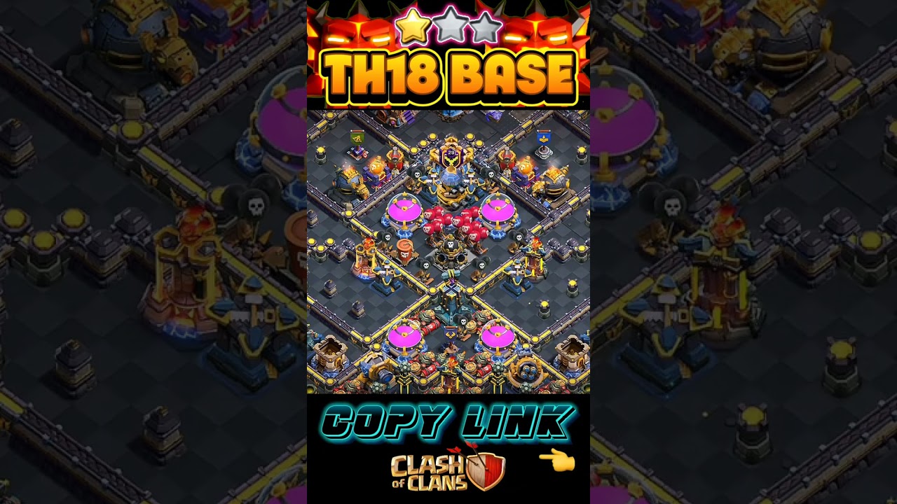 TESTED 100% TH18 ANTI 3 STAR BASE || TH18 LEGEND BASE #coc #clashofclans #supercell