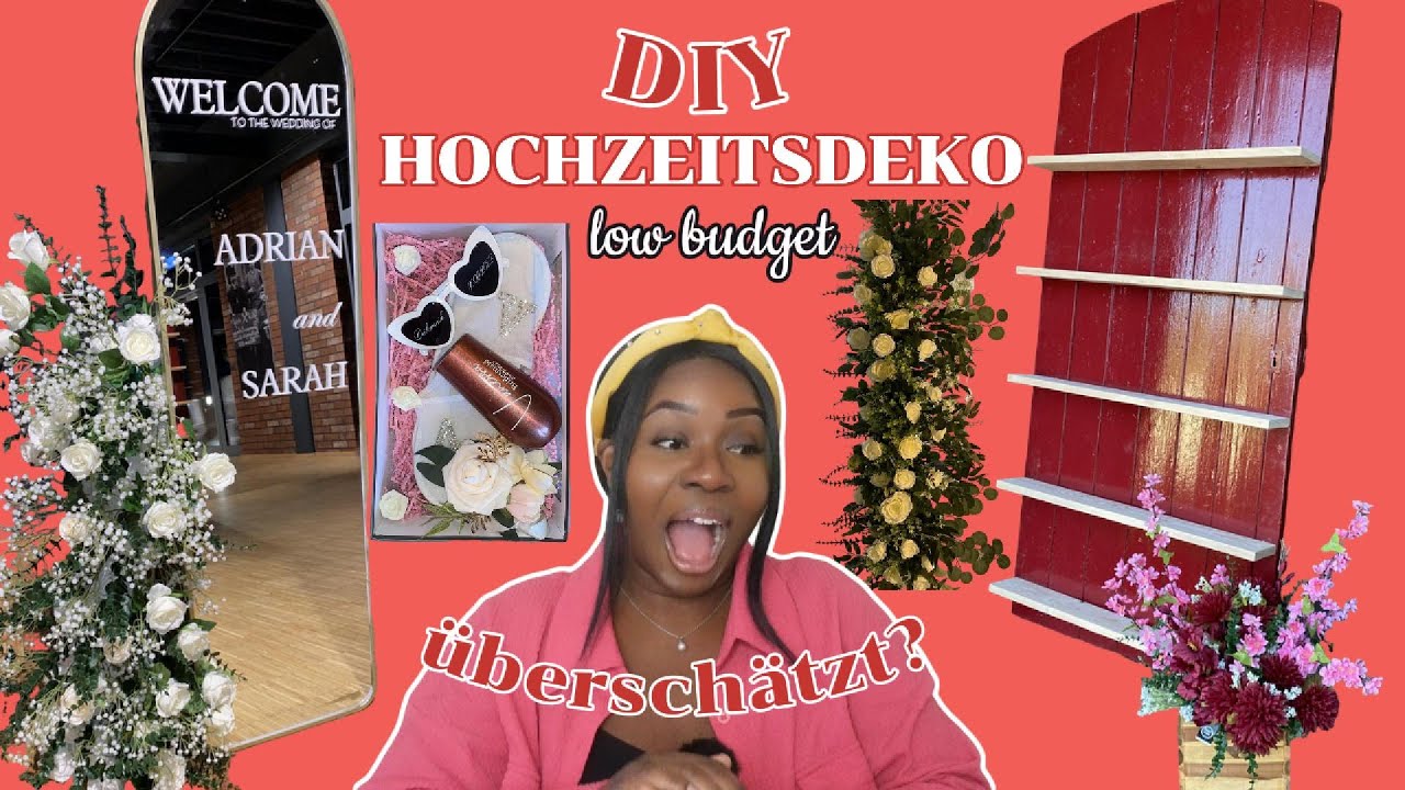Meine Low Budget Hochzeitsdeko: alle DIYs, willkommensspiegel + sektwand + hochzeitsgästebuch u.v.m.