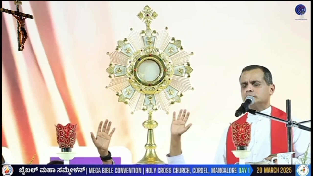 English Konkani Healing And Deliverance Adoration Led by Fr Dominic Valanmanal Manglore Retreat