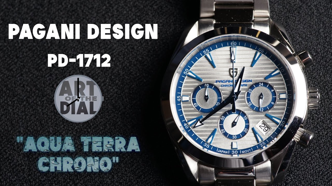 Pagani Design PD-1712 Aqua Terra Chrono Homage Watch Review - Art of the Dial