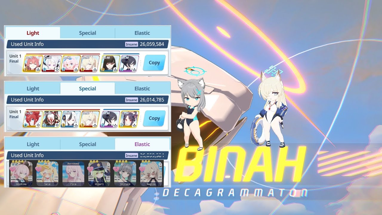 [Blue Archive] Grand Assault Binah - Urban - All Insane runs