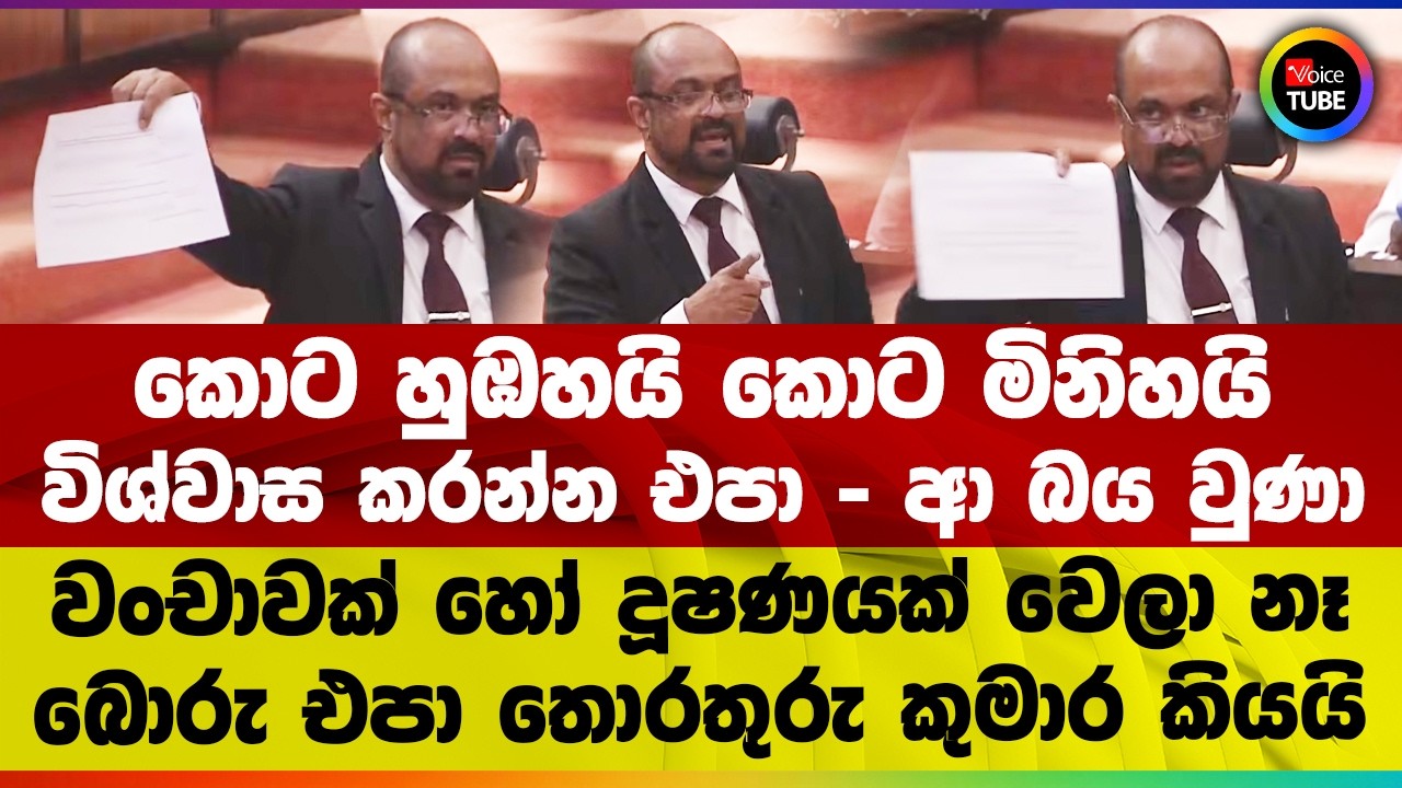 කොට හුඹහයි කොට මිනිහයි විශ්වාස කරන්න එපා - ආ බය වුණා | වංචාවක් හෝ දූෂණයක් වෙලා නෑ බොරු එපා