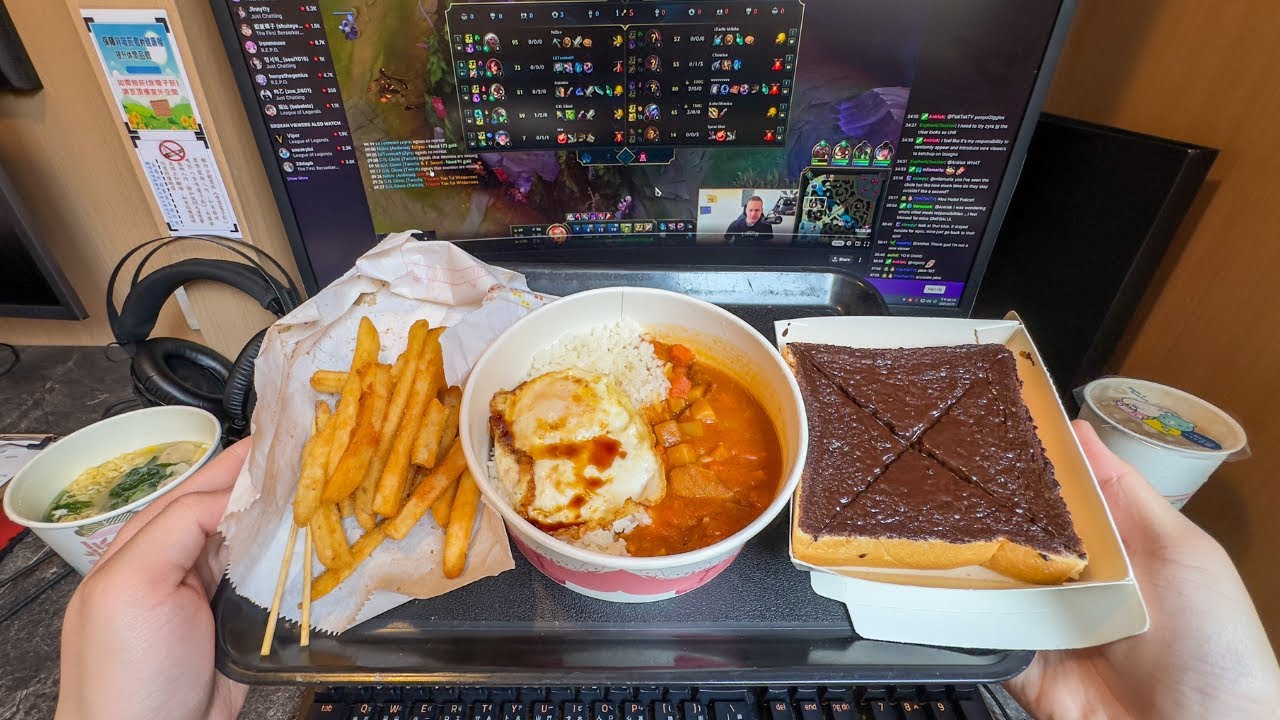 Trying Food at 24 Hours Internet Cafe
