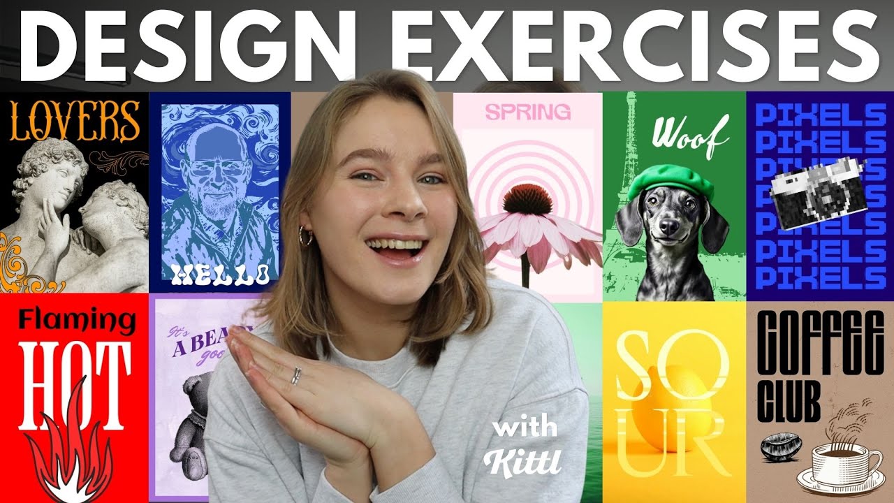 EASY GRAPHIC DESIGN EXERCISES TO BECOME A BETTER GRAPHIC DESIGNER | Poster Design Tutorial & Tips