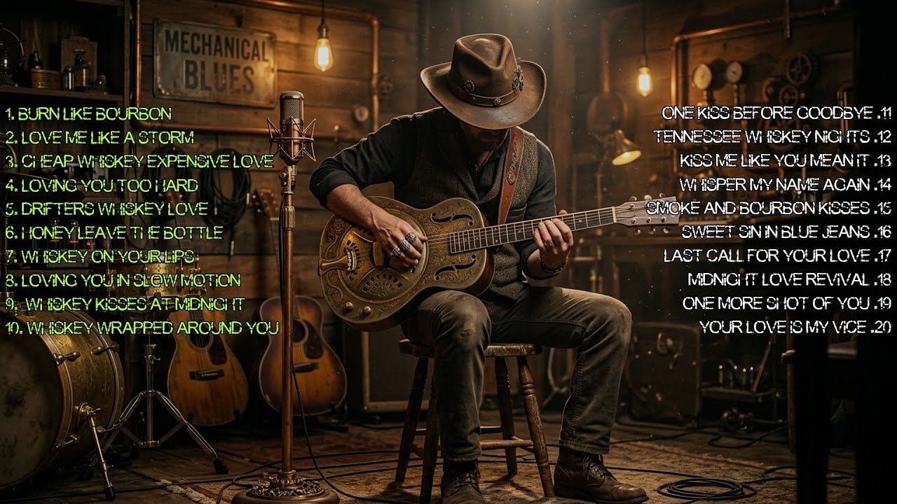 Whiskey Blues Rock 🎸 Gritty Guitar Blues for Lonely Midnight Drive