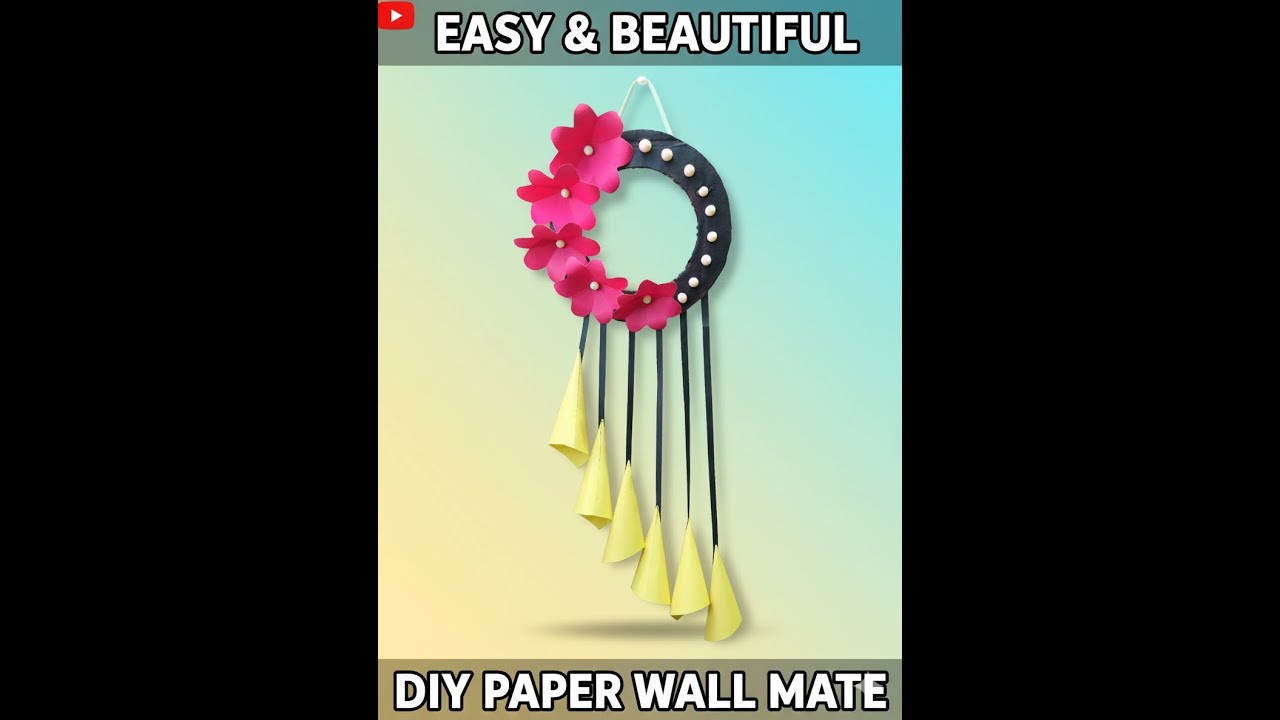 DIY Beautiful Paper Wall Mate | Easy Paper Wall Hanging Craft | Topu Art & Craft