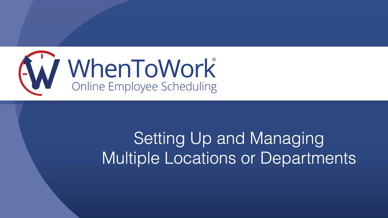 Scheduling Multiple Locations