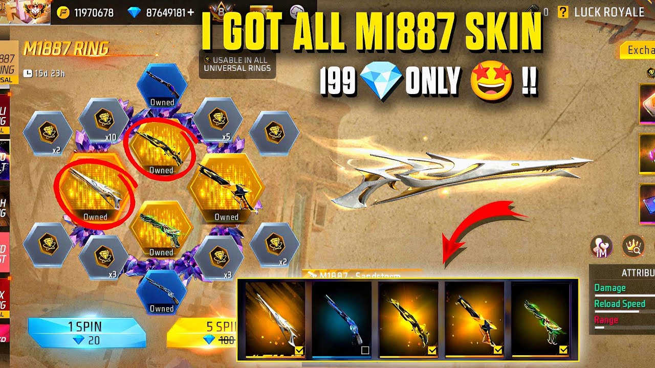 New M1887 Ring Event Free Fire Spin Today🔥| Free Fire New Event | Ff New Evevnt | Ff New Event Today