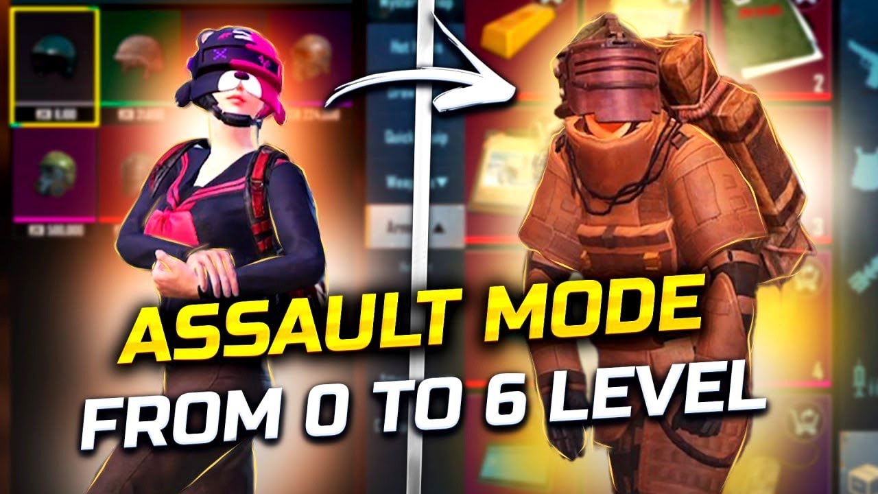 ASSAULT MODE - FROM 0 TO 6 LEVEL / GAMEPLAY PUBG MOBILE METRO ROYALE