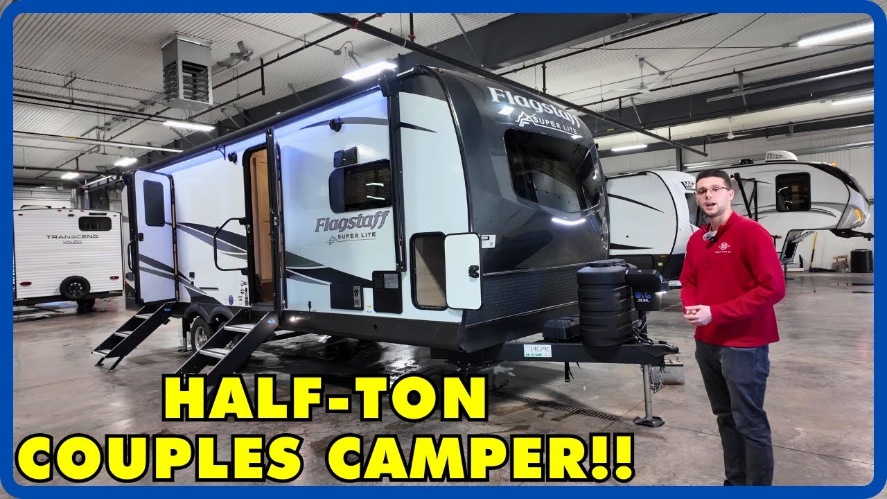 Идеальный полутонный буксируемый туристический автобус для пар! Forest River Flagstaff Super Lite...