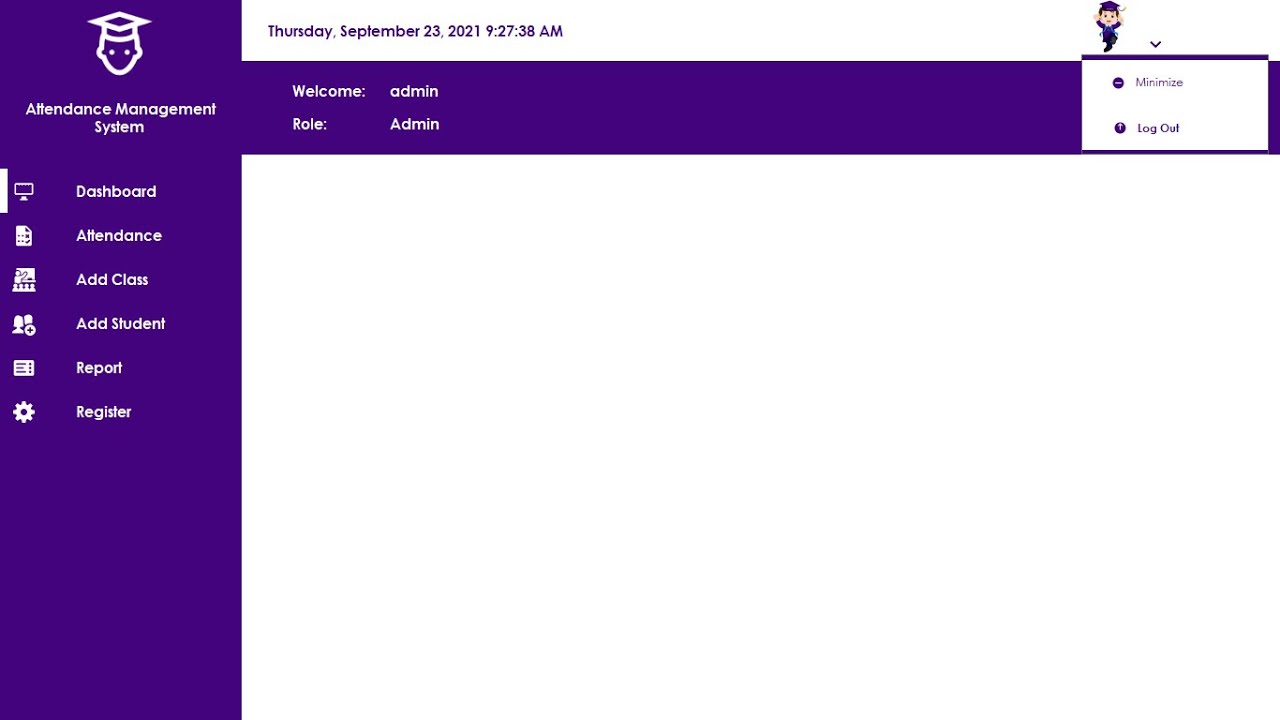 Attendance Management System | Main Form | C#
