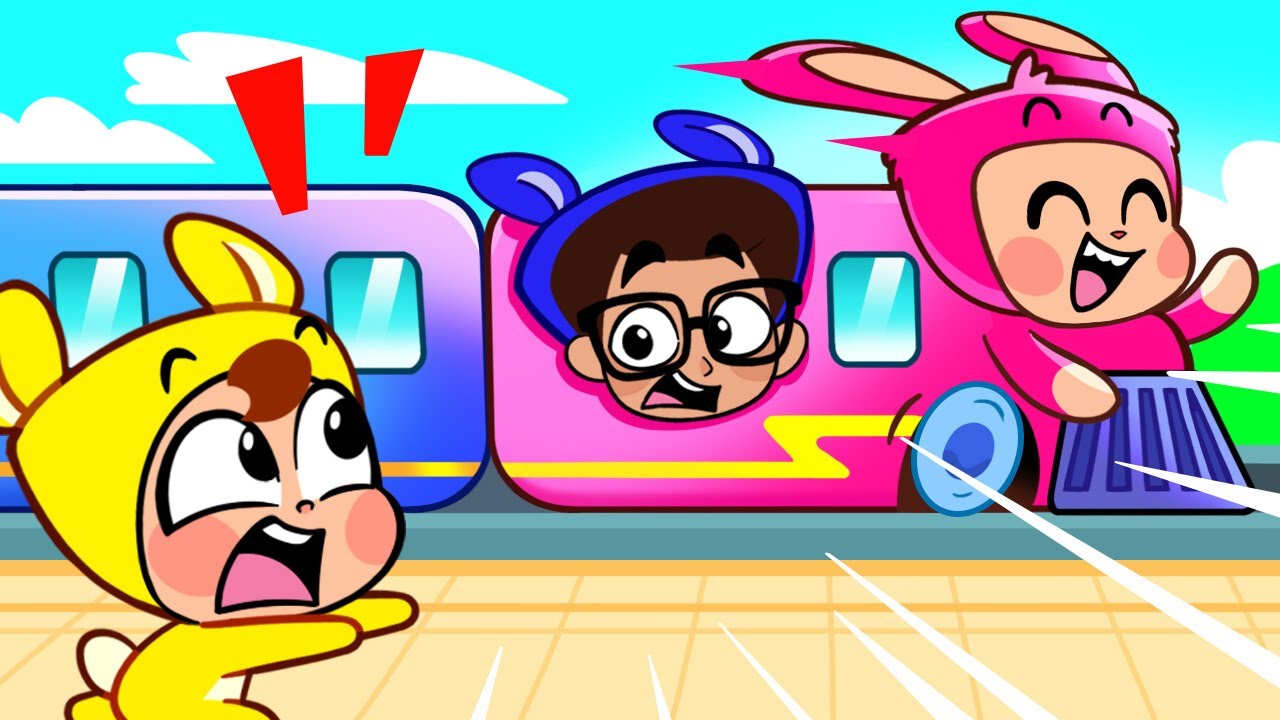 Labubu Train, Wait For Me! Don't Leave Me! 🚇 Subway Safety for Kids | Funny Baby Cartoons