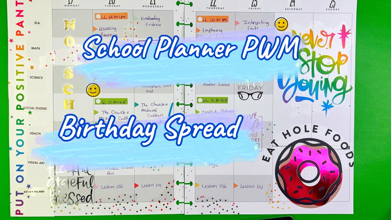 School Planner PWM-Birthday Week