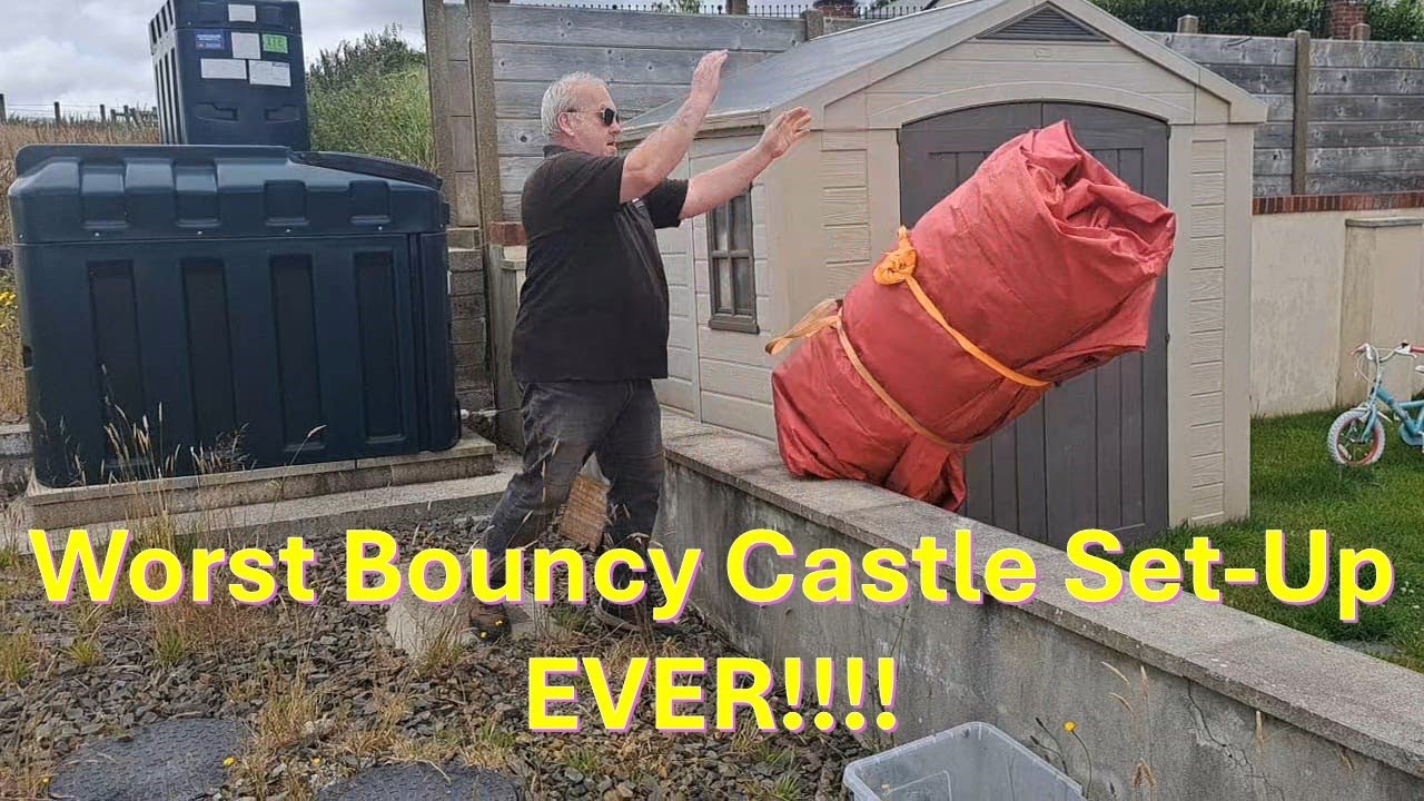 Everything went WRONG!! Worst Bouncy Castle Set-Up EVER!! #bouncehouse #bouncycastles #funnyvideo