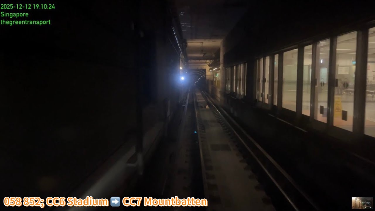 ⁴ᴷ⁶⁰ [SMRT] Alstom Metropolis C830C [852] CC6 Stadium ➡️ CC7 Mountbatten